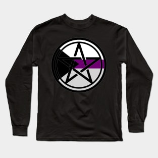 Large Print Pentacle LGBT Flag Demisexual Long Sleeve T-Shirt